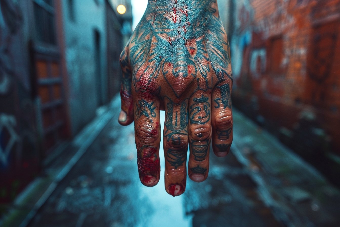 Les symboles de force et de virilité véhiculés par les tatouages sur la main